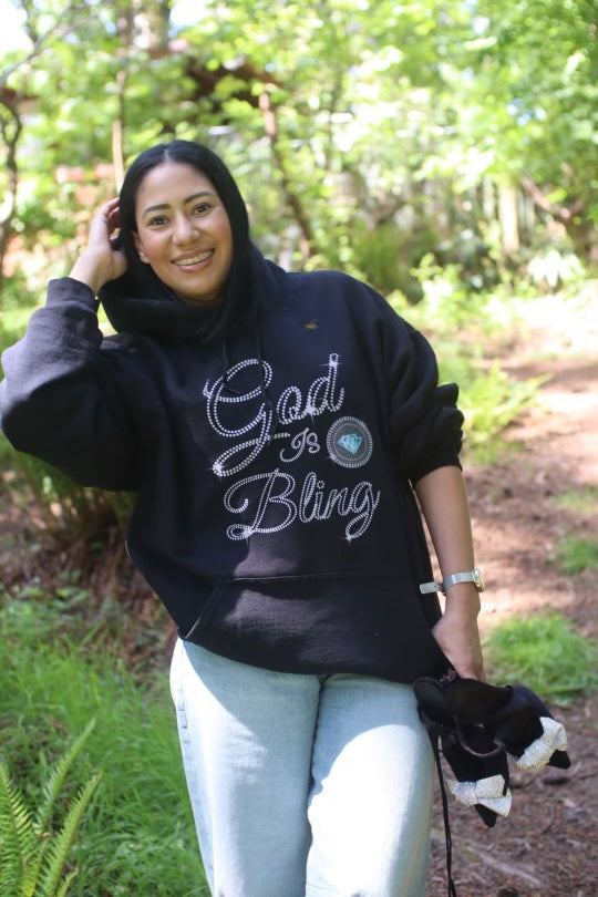 God is Bling Hoodie for Men Women Unisex