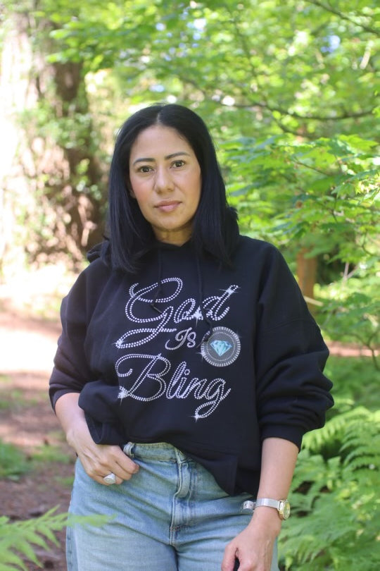 God is Bling Hoodie for Men Women Unisex