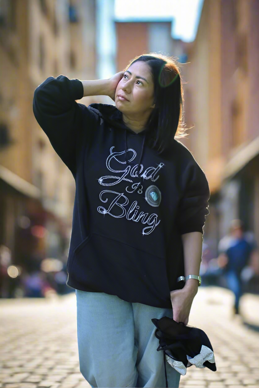 God is Bling Hoodie for Men Women Unisex