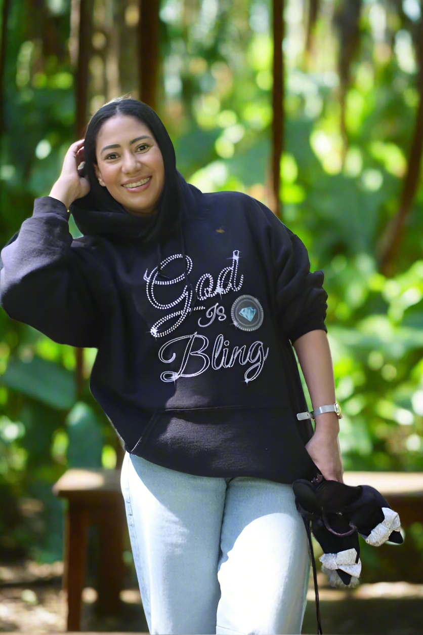 God is Bling Hoodie for Men Women Unisex